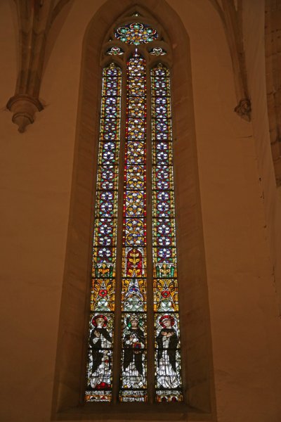 Window depicting Saint John Dominici, Saint Benedict XI and possibly Bienheureux Reginald by French School